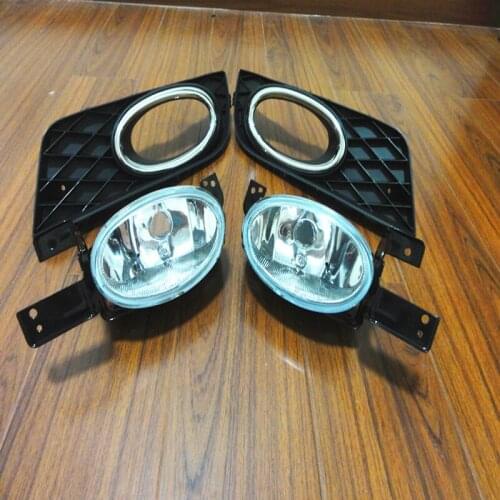 1 Set Clear Lens Fog Light Lamps and Fog Light Bezel Covers Kits for HONDA CIVIC 2012-2013