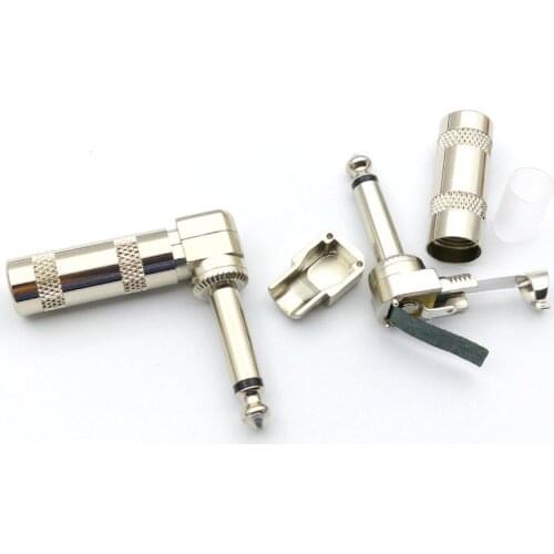 100PCS 1/4" TS RIGHT ANGLE MONO PHONE PLUG CONNECTOR 6.35 mm (1/4 in) Jack Male