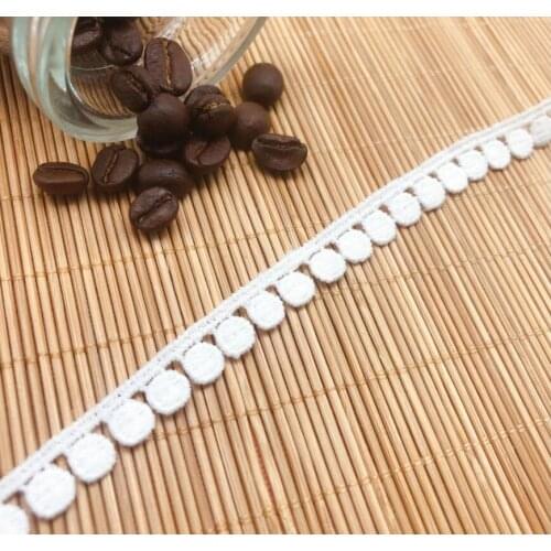 15 Yards White Sewing Fabric Embroidered DIY Craft Accessories Milk Fiber Material Patch Lace Applique High Quality