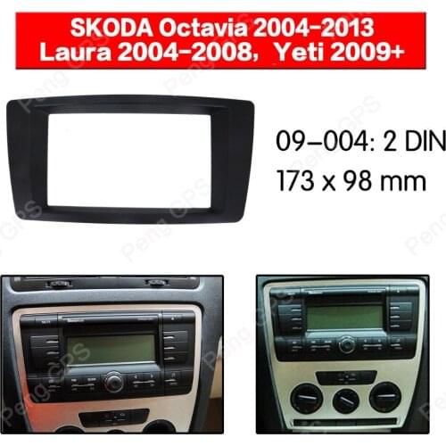 2 din Car Radio stereo Fitting Fascia installation For SKODA Octavia 2004-2013 Laura 2004-2008 Yeti 2009+ Fascias Mount Facia