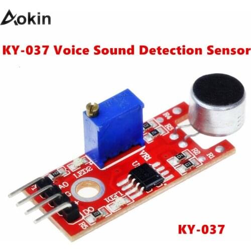 4pin Voice Sound Detection Sensor Module KY-037 Microphone Transmitter Smart Robot Car for arduino DIY Kit High Sensitivity