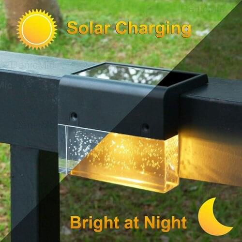 4x RGB Solar Wall Fence Light Outdoor Garden Yard Stair Decor Lamp Waterproof LED Solar Powered Landscape Lighting Light