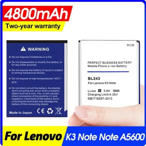 4650mAh BL243 Battery for Lenovo K3 Note K50-T5 K50-T3S A7000 A5500 A5860 A5600 A7600