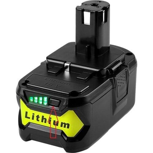 High quality Li-ion Rechargeable Cordless Power Tools Battery For Ryobi 18V P108 RB18L40 6000mAh 6.0Ah Ryobi ONE+ P104 P100 P107