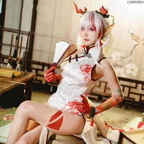 Anime! Arknights Nian RHODES ISLAND Game Suit LeXiaoYao Cheongsam Slim Dress Uniform Cosplay Costume Halloween Party Outfit NEW