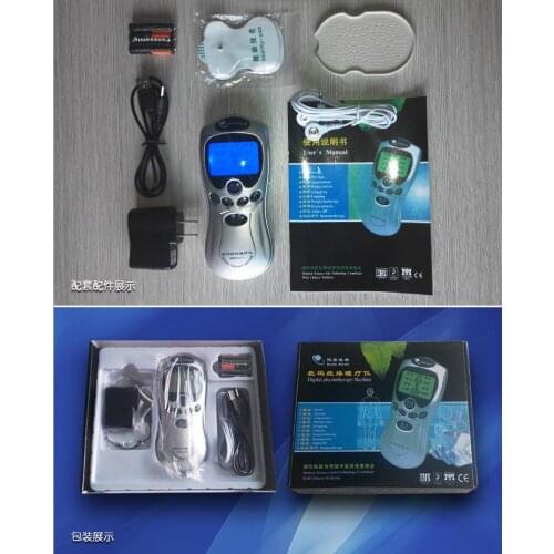 6 pads Tens/Acupuncture/Digital Therapy Machine electronic pulse massager health care equipment Massager Free shipping