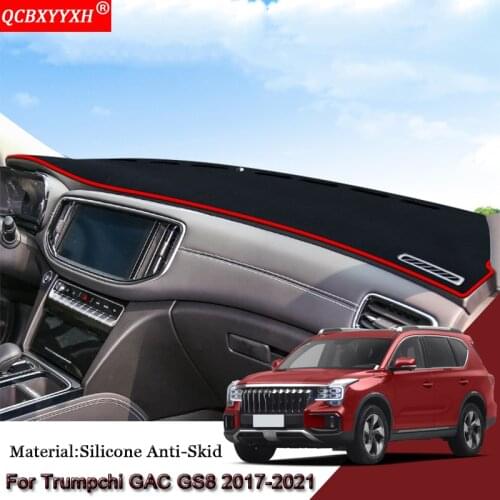 Car Styling Fit For Trumpchi GAC GS8 2017-2021 Auto Dashboard Protective Mat Shade Cushion Pad Rose Carpet Mat Cover Accessories