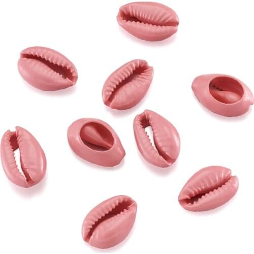 20Pcs Natural Shell Beads Dyed Cowrie Shell Loose Beads for DIY Beaded Bracelet Earring Jewelry Making Accessories