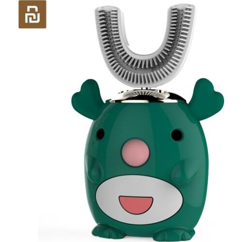 Children Electric Toothbrush For Kids Smart 360 Degrees U Silicon USB Automatic Ultrasonic Teeth Tooth Brush Cartoon Pattern