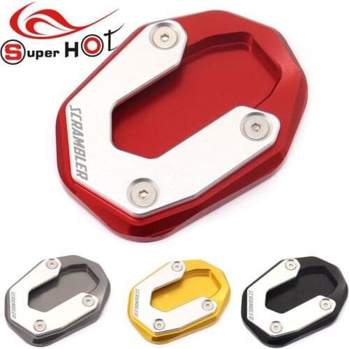 For DUCATI Scrambler 800 Scambler800 2015-2018 Motorcycle Accessories CNC Alunimun Kickstand Plate Extension Pad Enlarger