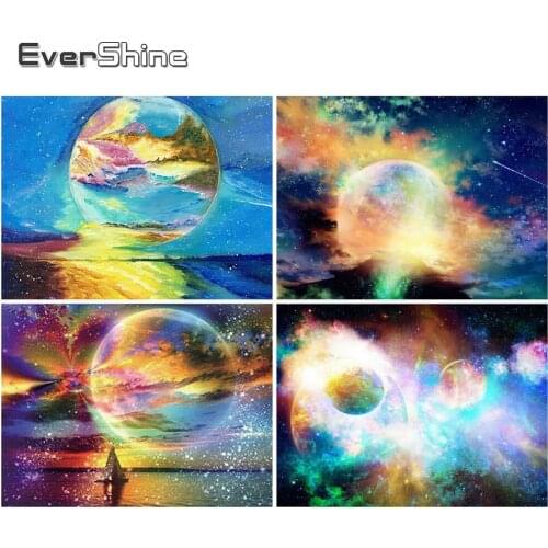 EverShine Diamond Embroidery Landscape Mosaic Cross Stitch Diamond Painting 5D Starry Sky Picture Of Rhinestones Home Decor