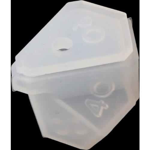 7 Shapes Dice Fillet Square Triangle Dice MoldCrystal Epoxy Mold Kit Dice Digital Game Silicone Mould Art Craft E56C