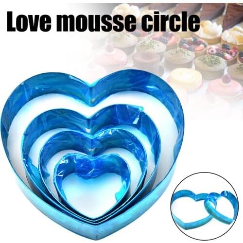Cake Template Stainless Steel Love Mousse Ring Cake Maker Cake Ring Anti-Rust Easy to Clean SAL99