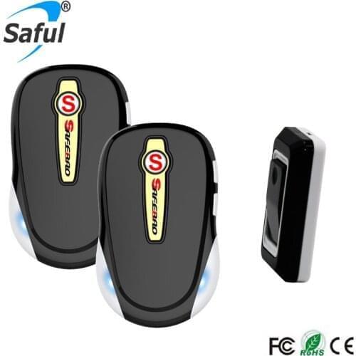 HOT Waterproof wireless doorbell black / white remote control doorbell EU plug indoor receiver and outdoor transmitter