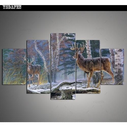 HD Printed Painting Canvas Printing Animal Deer painting Room decor print poster picture canvas Framed Art HG-115