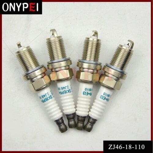 4pcs New Iridium ZJ46-18-110 SK16PR-E13 Spark Plug For Mazda 2 2011-2014 ZJ4618110 SK16PRE13 Z6B7-18-110 ZJY6-18-110 SK16PR E13