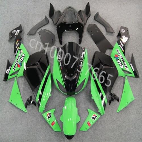 Injection Fairing kits FOR KAWASAKI NINJA ZX10R 06-07 ZX 10R 06 07 ZX-10R 06-07 10 R ZX 10R 2006 2007 green black Fairing