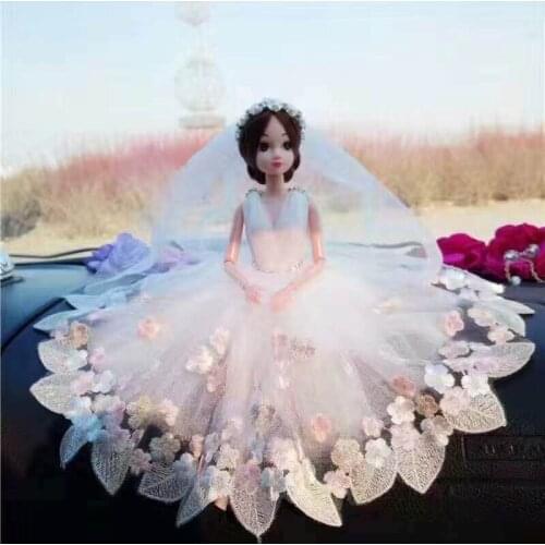 Doll+Dress + Veil/Luxury Lace Big White Bride Wedding Party Gown Fashion Outfit Clothing Accessories For Kurhn Barbi 022001