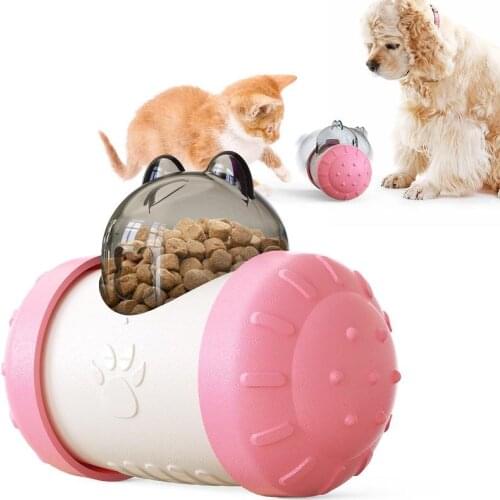 Pet Slow Feeder Chasing Toy Dog Cat Toy Tumbler Food Dispenser Puzzle Interactive IQ Training Slow Eating Feeder Pet Products