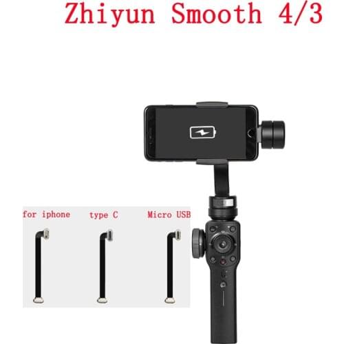 Mini 75mm Zhiyun Smooth 4/3 0 Space Charging Cable Handheld Gimbal Charge Micro USB/Type C/Lightning for Iphone/Android