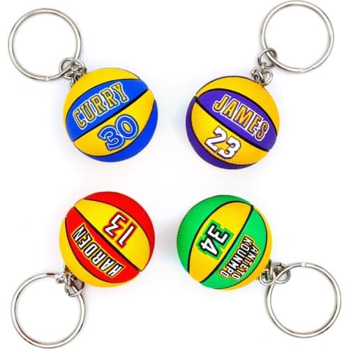 Mini basketball key ring basketball player souvenir pendant basketball fan boy gift backpack pendant