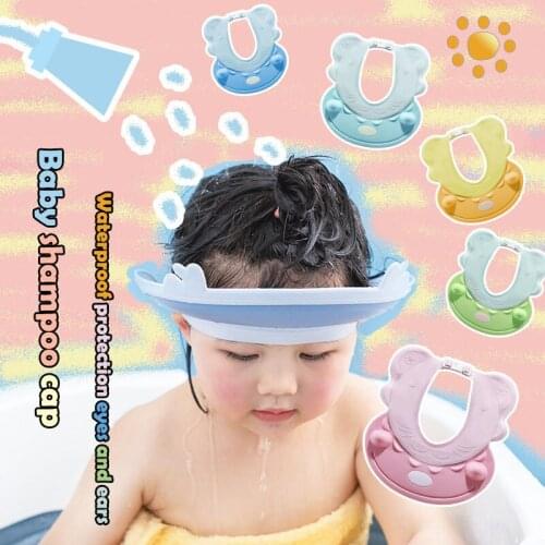 Soft Adjustable Baby Bath Child Shampoo Cap Kids Wash Hair Shield Waterproof Ear Eye Protection Shampoo Shower Hair For Bath