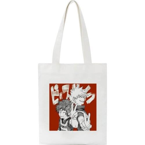 New My Hero Academia Japanese cartoon bf casual Harajuku punk large-capacity canvas Vingtae ins female zipper shoulder bags