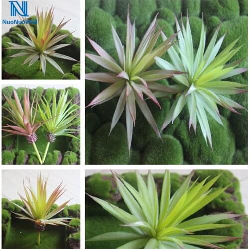 NuoNuoWell 2 ARTIFICIAL PLASTIC AGAVE PLANT SUCCULENT GREEN CACTUS FAKE PLANTS CACTI 20CM LARGE