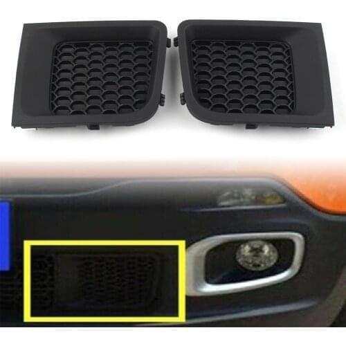 1 Pair Car Front Lower Bumper Grille Baffle ​For Jeep Renegade 2015 2016 2017 Black ABS Grill Bezel Replacement 5XB63LXHAA