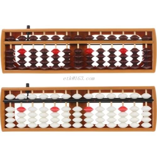 Portable Japanese 13 Digits Column Abacus Arithmetic Soroban Caculating School Math Learning Tool