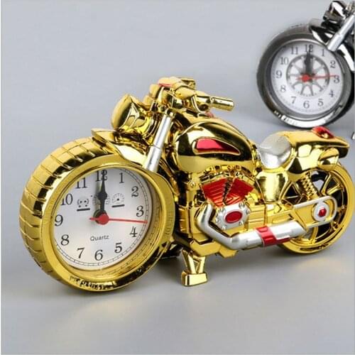 Retro Motorcycle Locomotive Alarm Clock Quartz Watch Punk Retro Gifts Furnishings Boutique Desktop Decor Birthday Gift Student