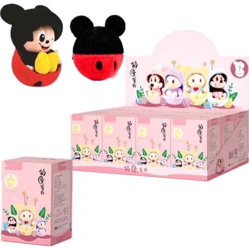 Disney Mickey Family Series Random 1Pcs Cartoon Animal Easter Eggs Plush Toy Blind Box Toy Stuffed Soft Plush Keychain Toys Gift