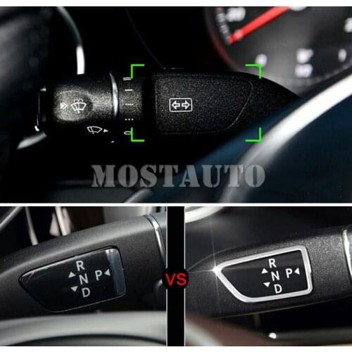 For Mercedes-Benz CLA C117 W117 2013-2017 Aluminium alloy Interior Shift Rod+Wiper Cover Trim 2pcs Car Accessories Interior