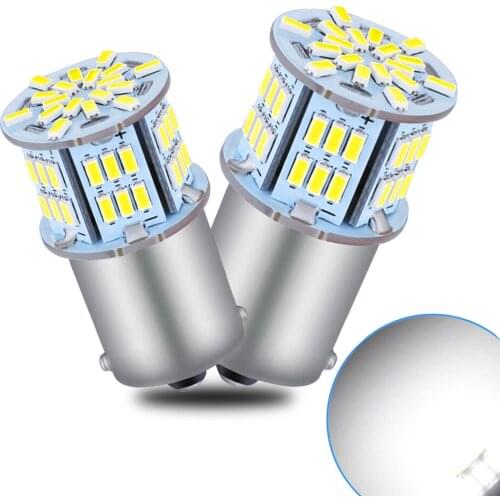 2X High quality 1156 BA15S P21W LED Bulbs Car Light 1500Lm Turn Signal Reverse Brake Light 3014 LEDs 12V Automobiles Lamp