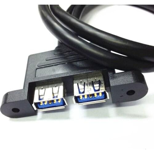 USB 3 male to female external transition line, extension line, double USB switch line, lockable panel connection line