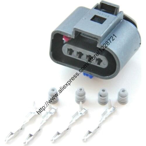 10Sets/lot 4 Pin 1J0973704 Boost Thrust Sensor Automotive Electrical Connector Repair Kit for audi VW Passat Beetle Passat A4