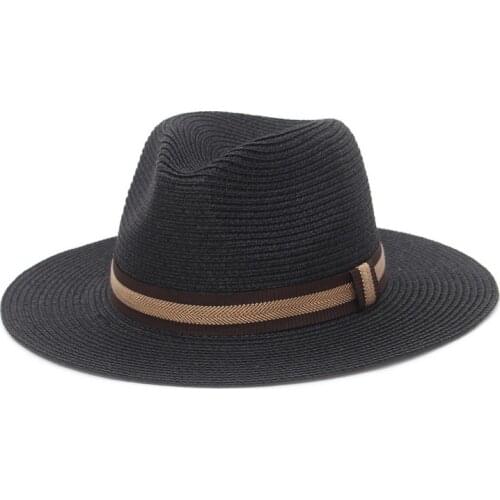 18 Styles Summer Unisex Ribbon Paper Hat Casual Vacation Panama Straw Hats Women Beach Outdoor Men Foldable Chapeau