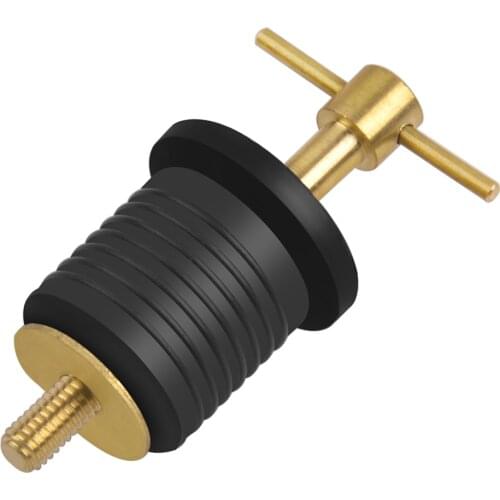 2.68inch Twist Type Brass Rubber Drain Plug 2.99inch Long Brass Drain Tube Livewell Marine Boat Accessories