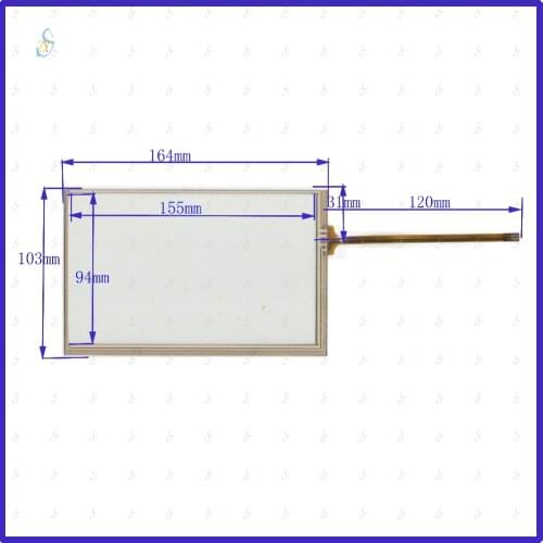 ZhiYuSun 164mm*103mm 4791 7inch 4-wire resistive touch panel for Car DVD, 164*103 GPS Navigator screen glass