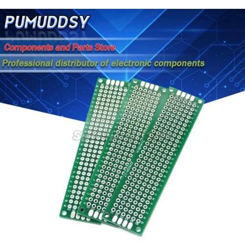 5PCS 2x8cm 2*8 Double Side Prototype PCB diy Universal Printed Circuit Board