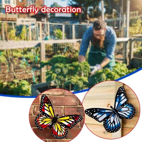Acrylic Butterfly Wall Decor Large Simulation Insect Ornament Garden Art Hanging Pendant for Bar Cafe Door 25*18cm can CSV