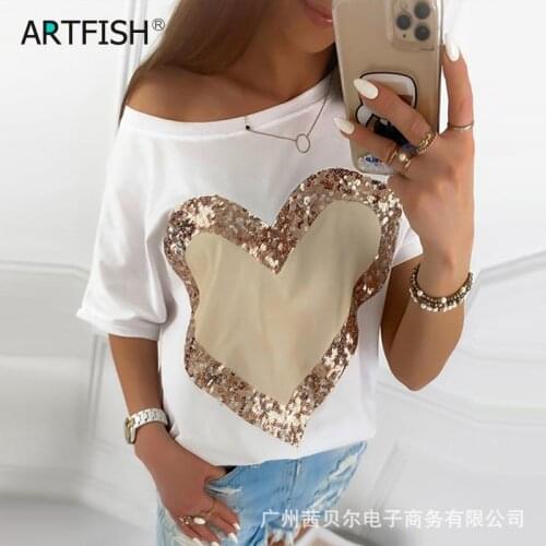 Женские свободные футболки Artfish China At AliExpress