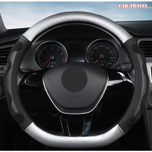 CAR TRAVEL Microfiber Leather Car Steering Wheel Cover For Perodua Myvi Alza Axia Viva Kelisa Bezza Kancil Aruz Rusa
