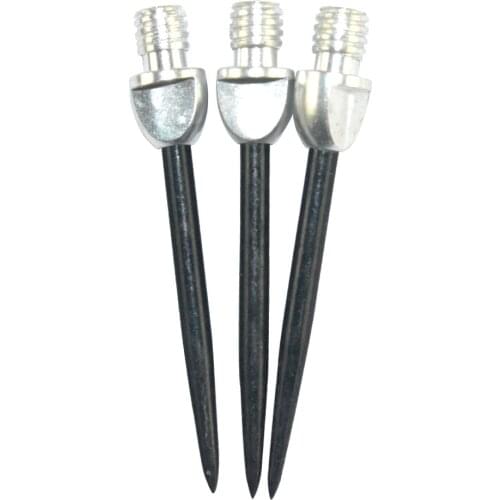 CUESOUL Steel Tip Conversion Points 2BA for Soft Tip Darts Silver Black