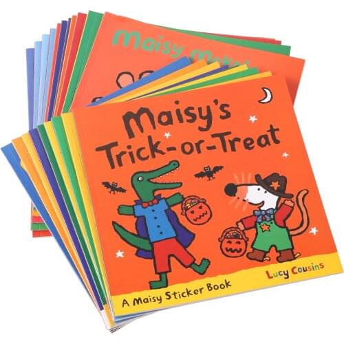 Children Enlightenment Early Education English Picture Book Mouse Bobo Maisy Series English Stories & Sticker Book 20 Books/Set