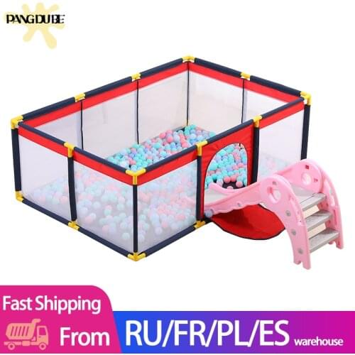 PANGDUBE Rectangle Baby Playpen Indoor Baby Playgrounds for 3 Months - 6 Years Old Kids Baby Safety Fence Children Toys Paradise