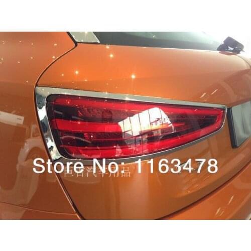For Audi Q3 2013 2014 2015 2016 ABS Chrome Tail Light Rear Back Frame Lamp Cover molding