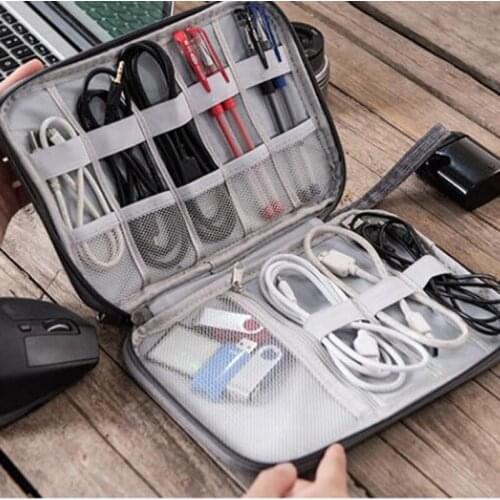 Travel Universal Cable Organizer Electronics Accessories Cases Gadget Bag For USB, Phone, Charger and Cable Digital Storage Bag