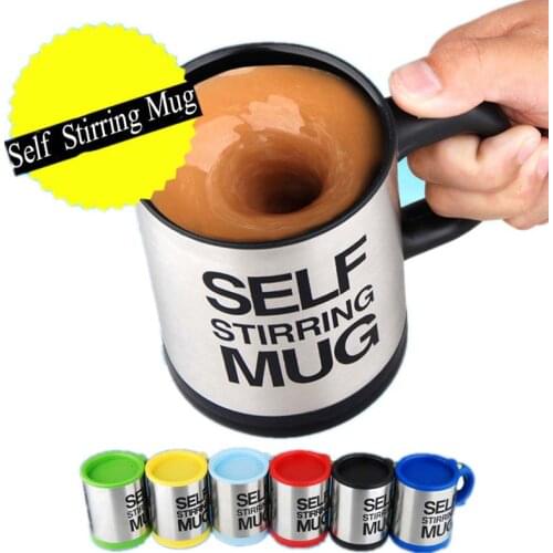 400ml Mugs Automatic Electric Lazy Self Stirring Mug Cup Coffee Milk Mixing Mug Smart Stainless Steel Juice Mix Cup Drinkware