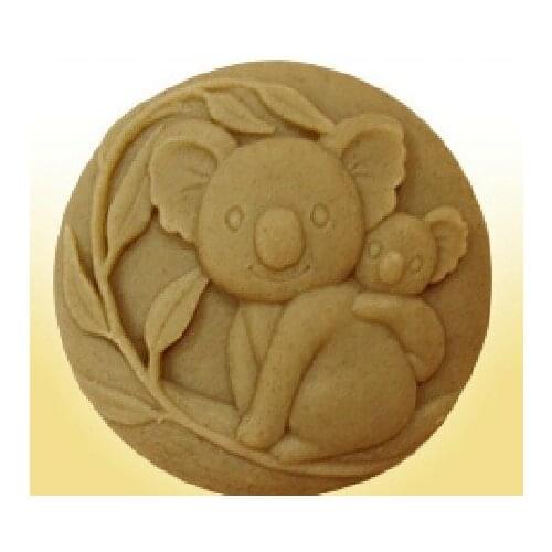 Handmade soap mold koala round shape Silicone mould Fondant cake chocolate mold handmade clay resin craft mold